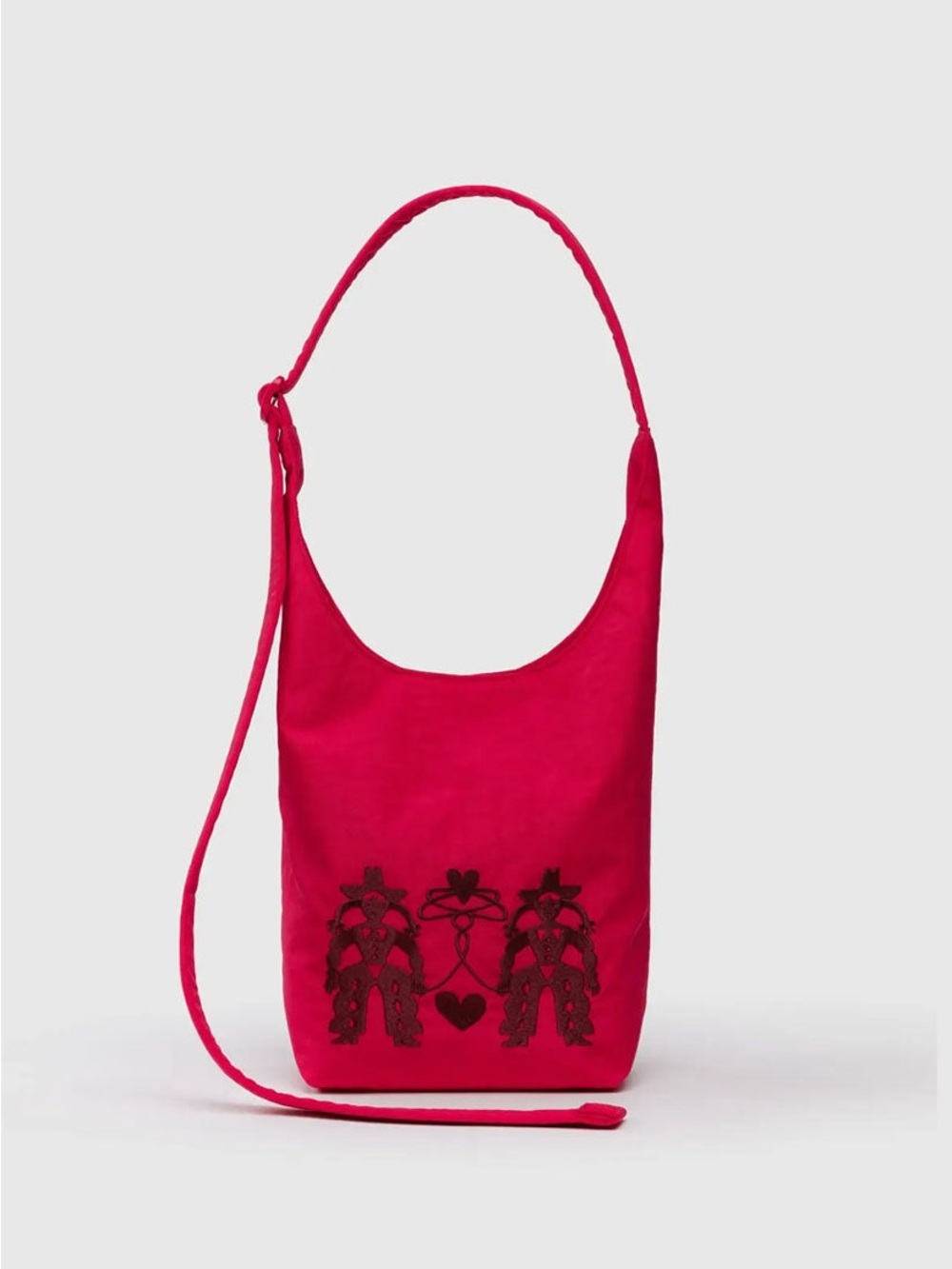 BAGGU Small Nylon Sling in Embroidered Cowgirl